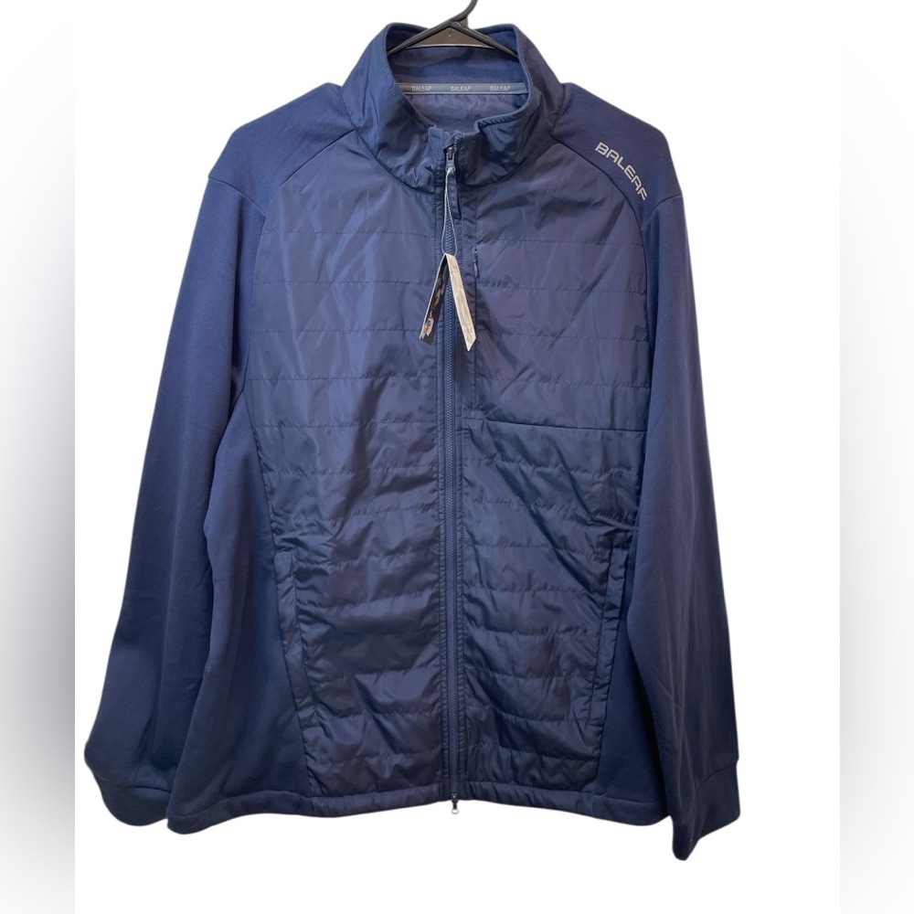 Baleaf Men’s Hybrid Quilted Running Jacket – Navy – Size XL – NWT- Golf Hiking